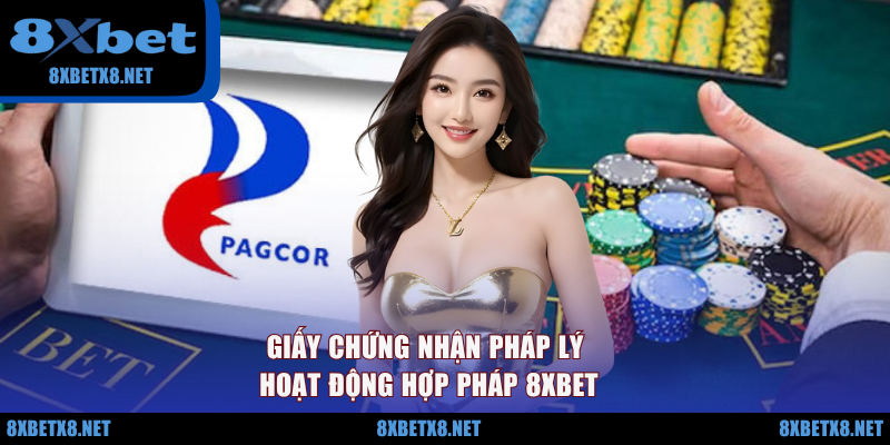 Giấy chứng nhận pháp lý hoạt động hợp pháp 8XBET Giấy chứng nhận pháp lý hoạt động hợp pháp 8XBET
