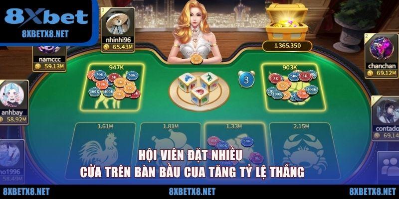 Hội viên đặt nhiều cửa trên bàn bầu cua để tăng tỷ lệ thắng Hội viên đặt nhiều cửa trên bàn bầu cua để tăng tỷ lệ thắng