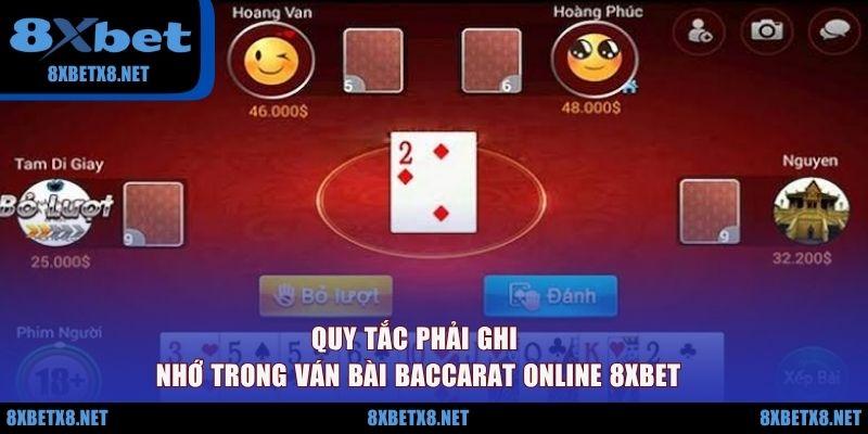 Quy tắc phải ghi nhớ trong ván bài Baccarat online 8XBET Quy tắc phải ghi nhớ trong ván bài Baccarat online 8XBET