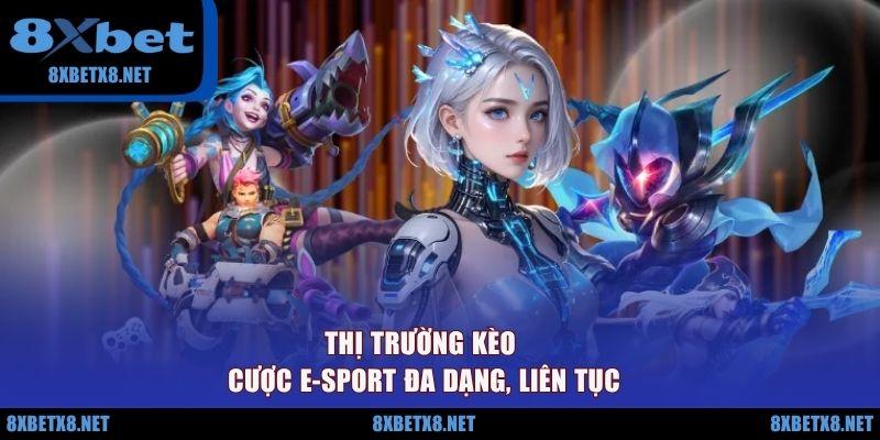 Thị trường kèo cược E-sport đa dạng, liên tục Thị trường kèo cược E-sport đa dạng, liên tục